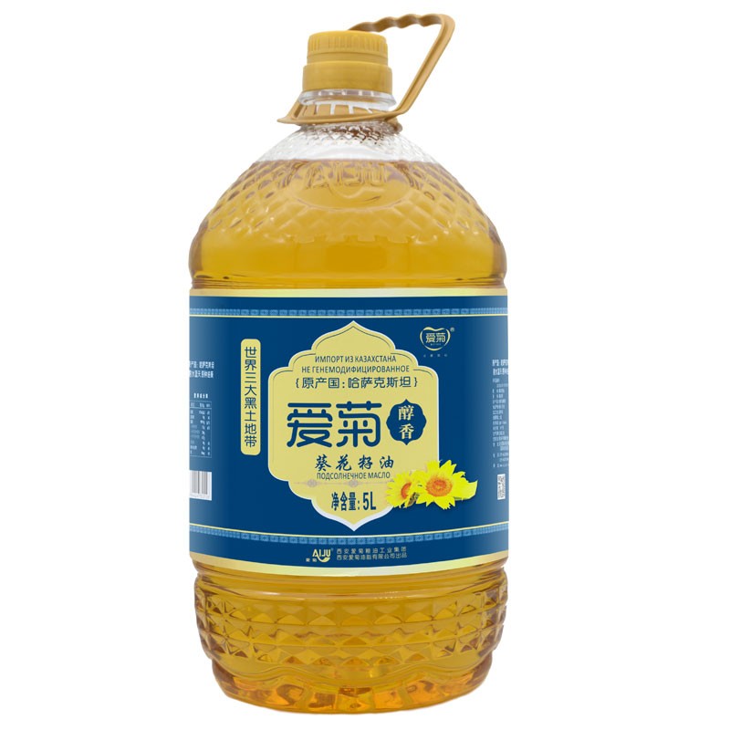 爱菊（aiju） 哈萨克斯坦醇香压榨葵花籽油5L