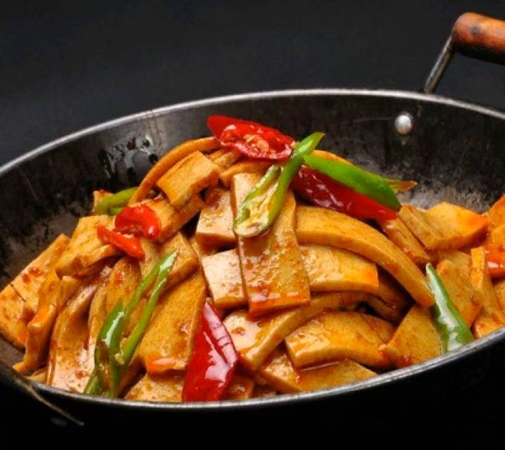 千叶豆腐炒火腿