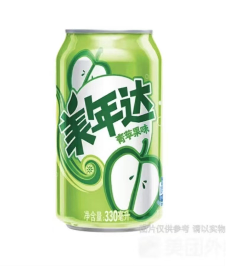 青苹果味美年达