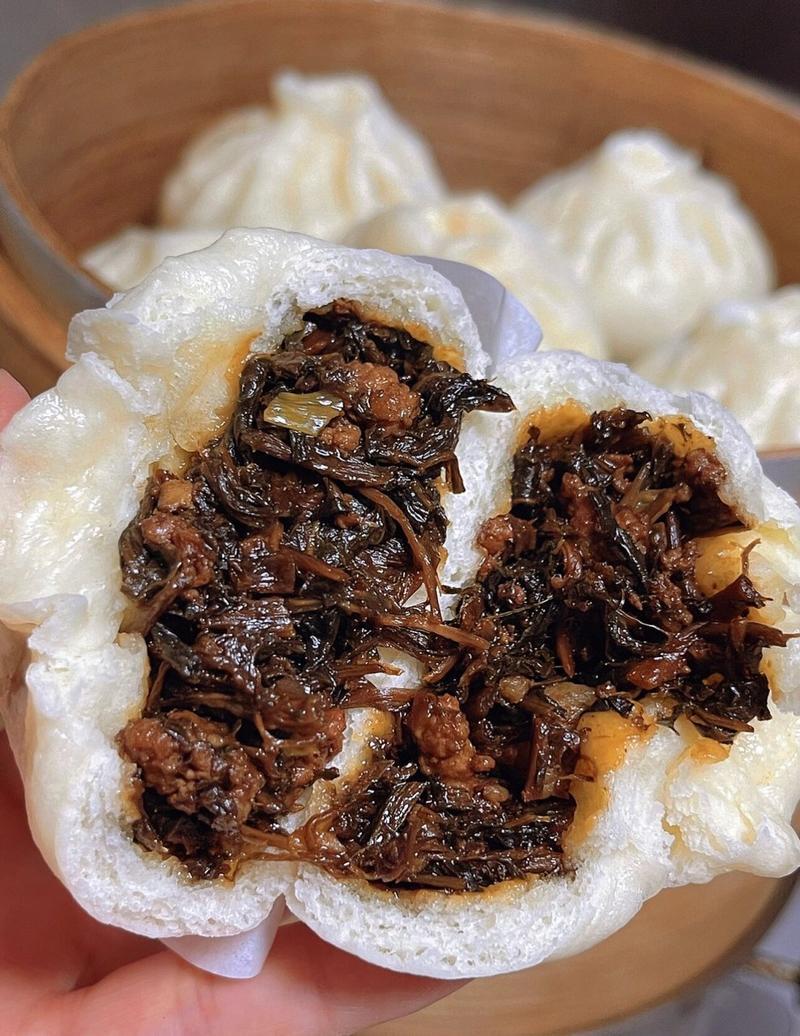 老面梅菜肉沫大包子