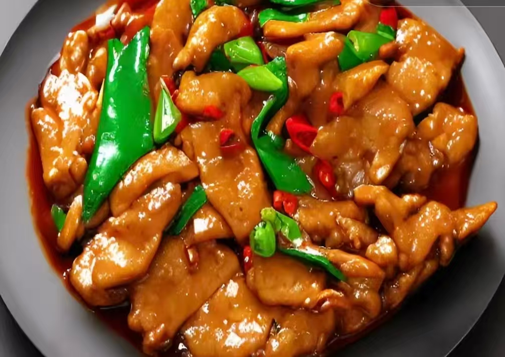 酱汁肉+辣子鸡+时蔬米饭