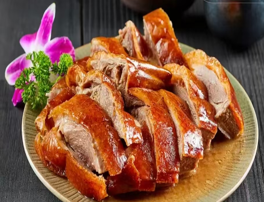 可乐鸡腿+茶油铁板烤鸭+米饭+素菜