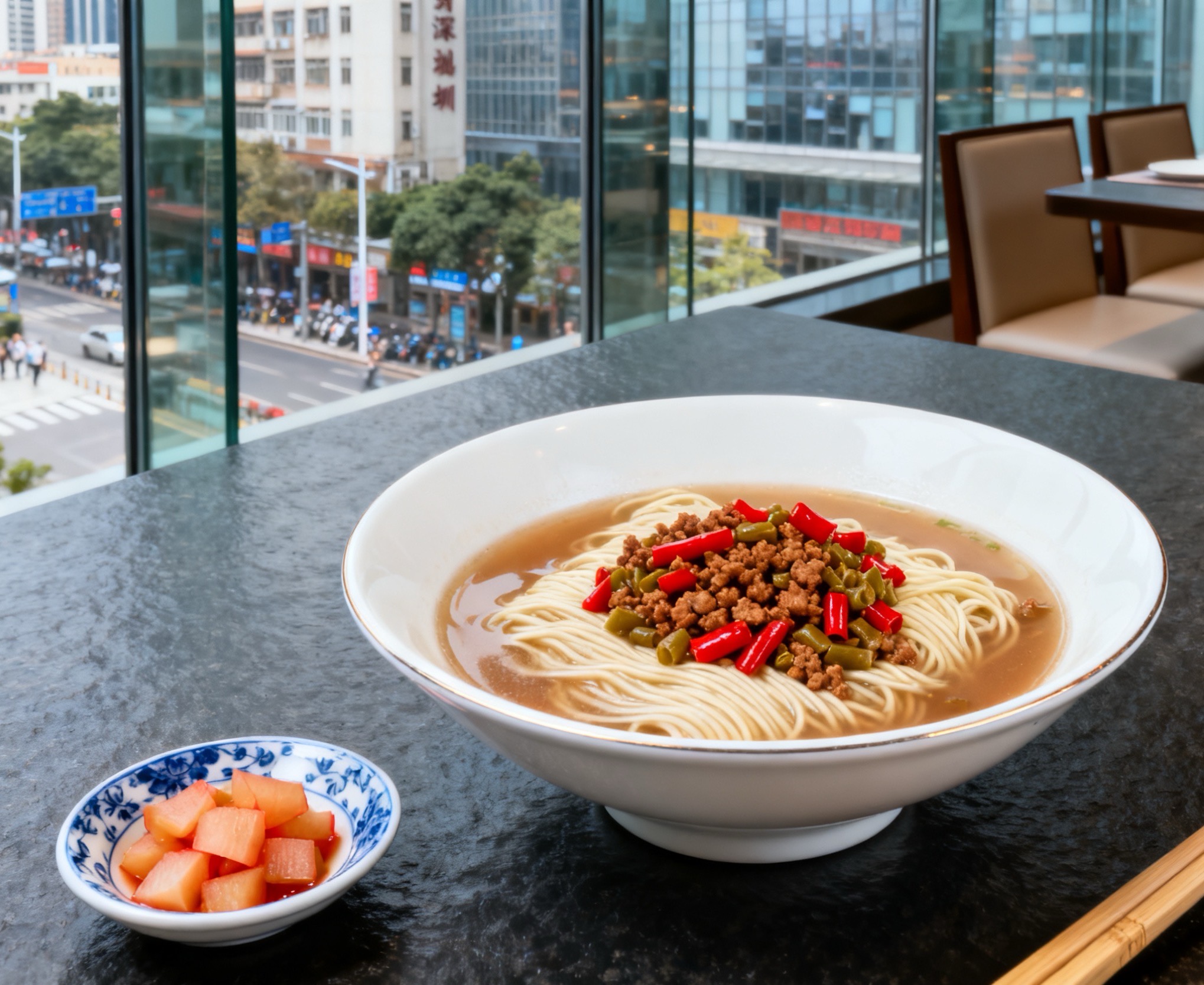 酸豆角肉沫面/宽粉/米线