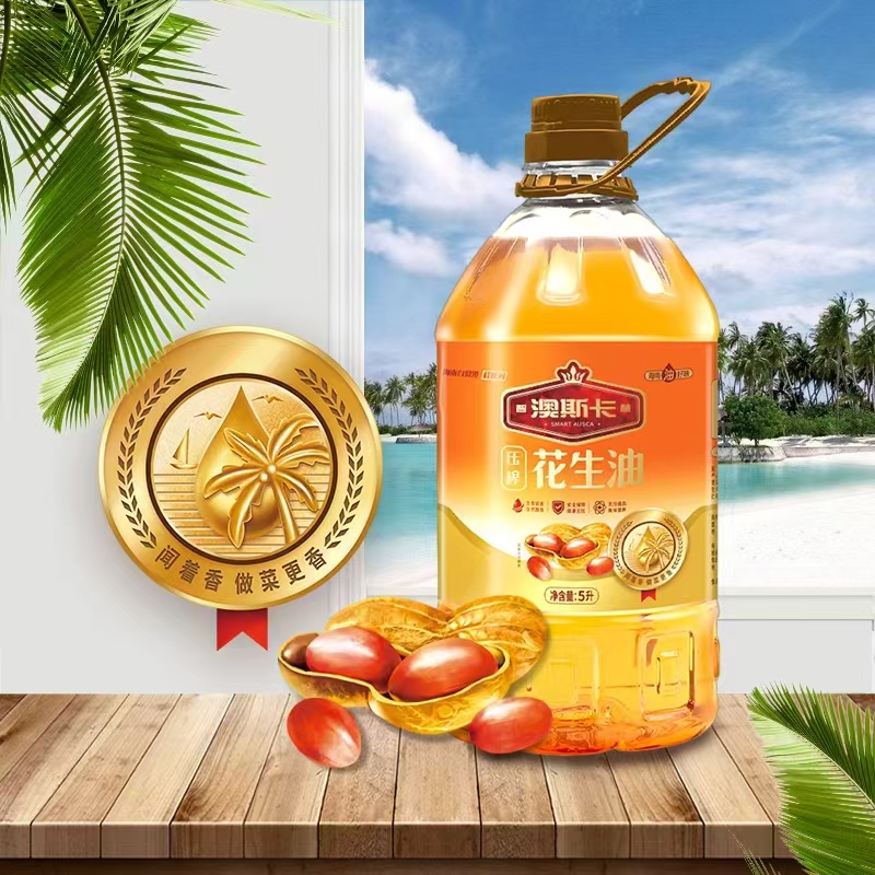 澳斯卡 压榨一级花生油 5L