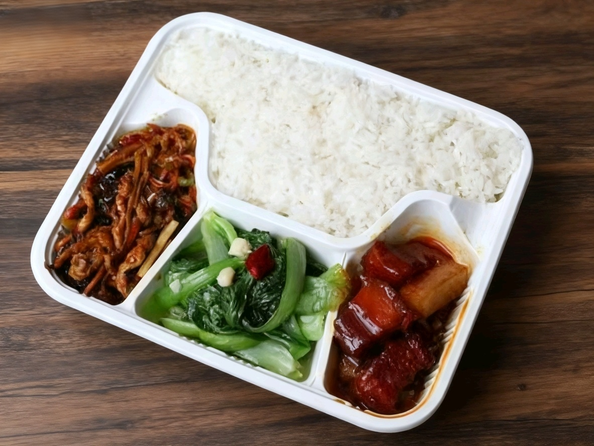 1个大荤+1个小荤+1个蔬菜+米饭（荤菜任选））
