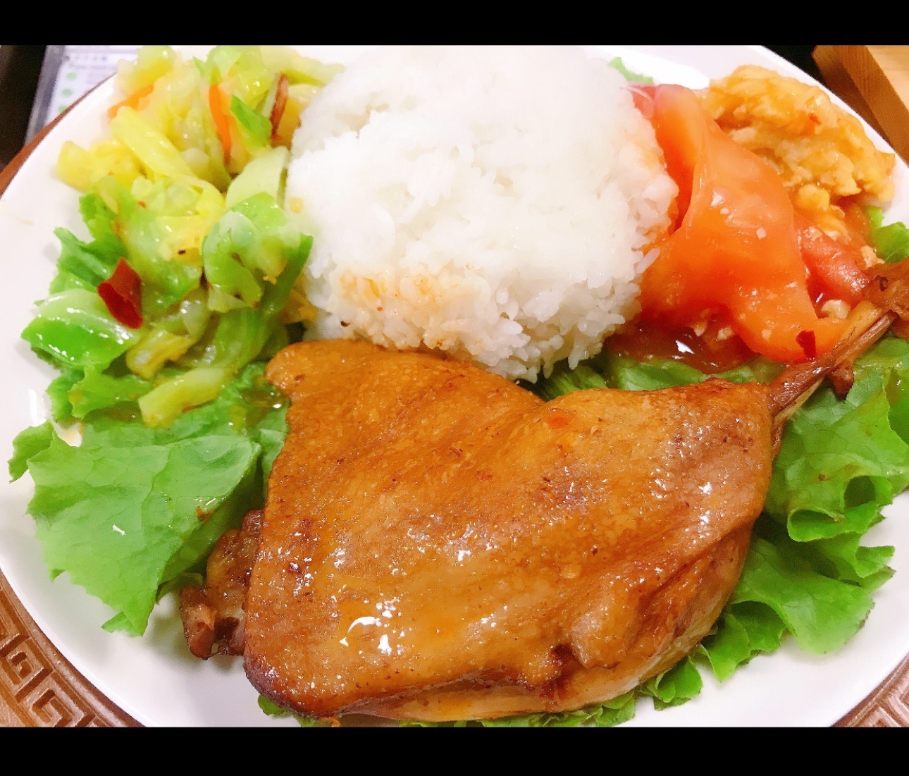 鸭腿＋一荤一素（0元区选菜