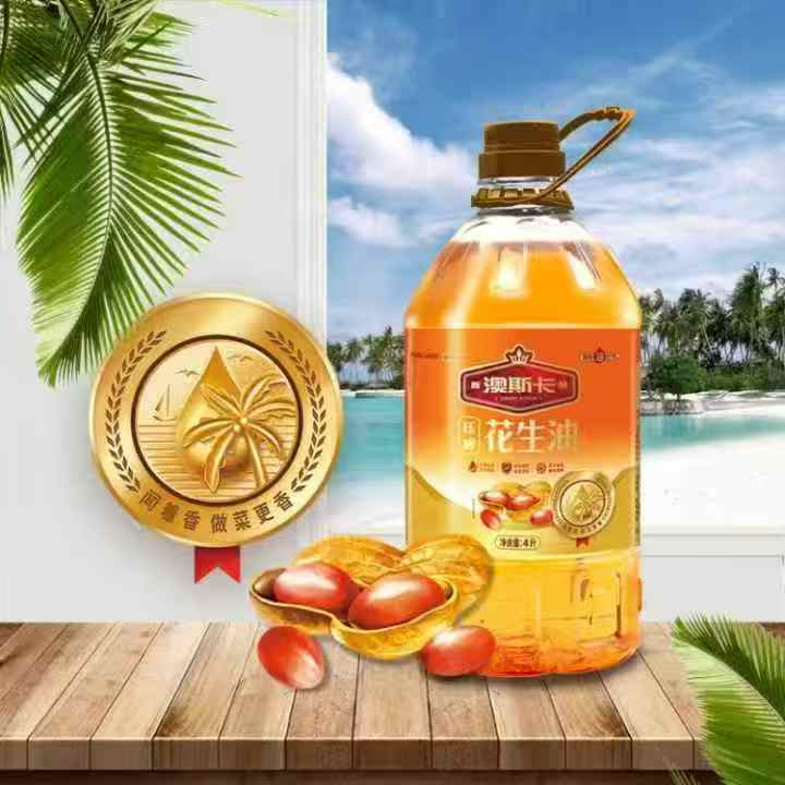 澳斯卡 压榨一级花生油 4L