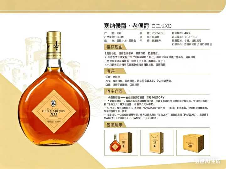 塞纳候爵.老候爵 白兰地XO