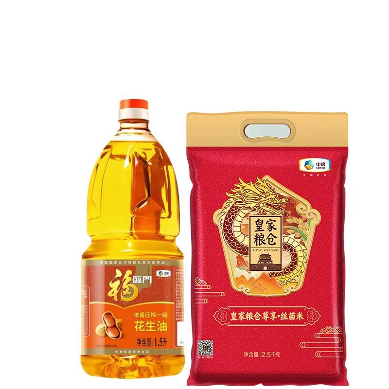 福临门浓香花生油1.5L
皇家粮仓尊享丝苗米2.5Kg