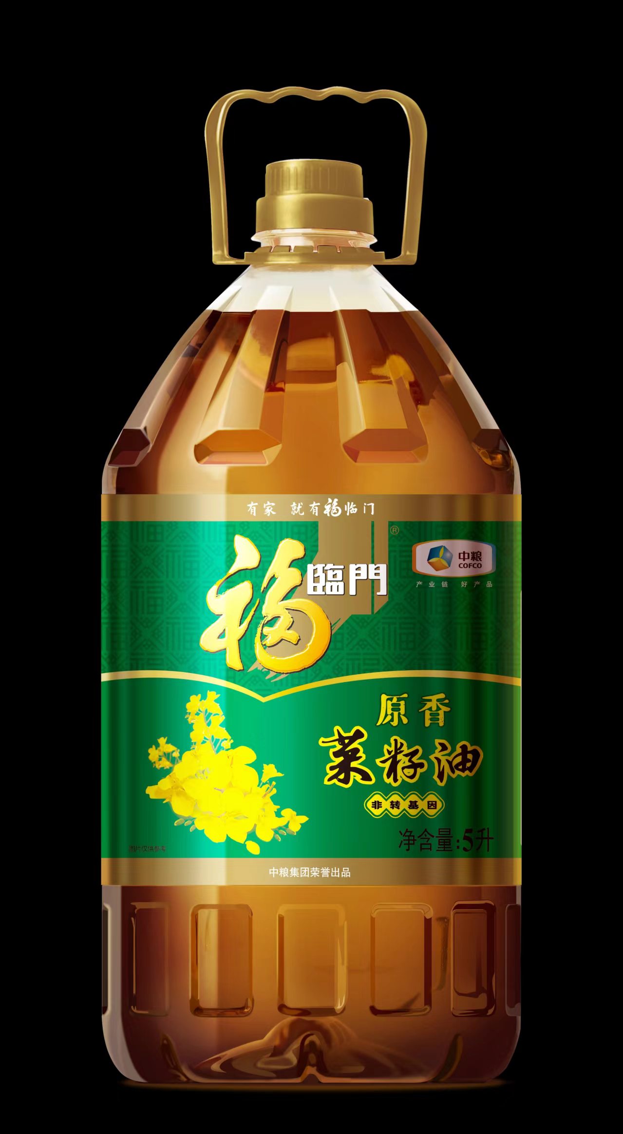 中粮 福临门非转基因原香菜籽油5L