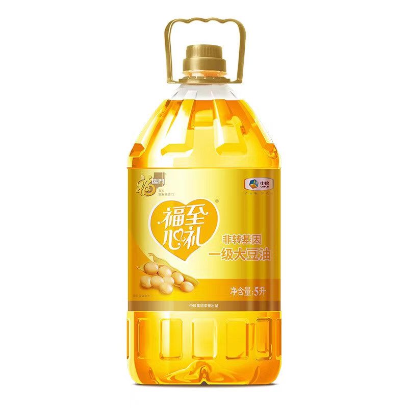 中粮 福临门福至心礼非转基因一级大豆油5L