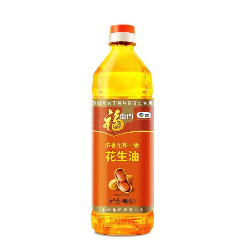 中粮 福临门浓香压榨一级花生油900ml