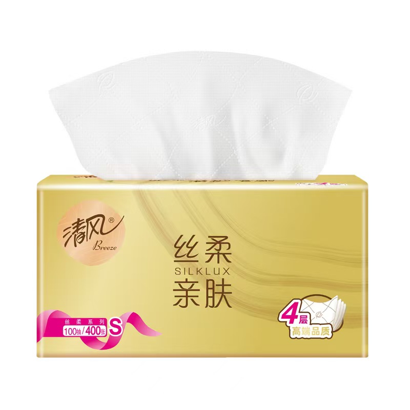 清风丝柔金装4层100抽/包*4包抽取式面巾纸 BR62S7J
2包起售