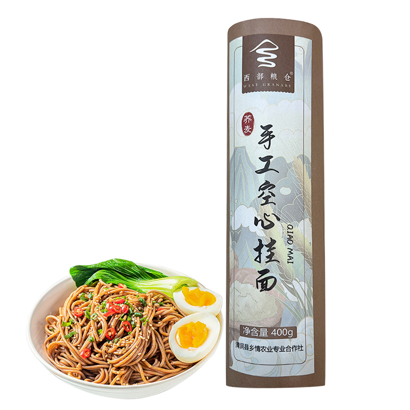 西部粮仓 陕北荞麦手工空心挂面400克