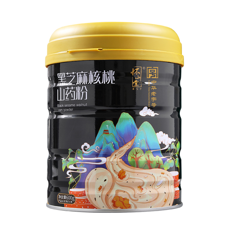 怀山堂牌黑芝麻核桃山药粉600g*2/罐