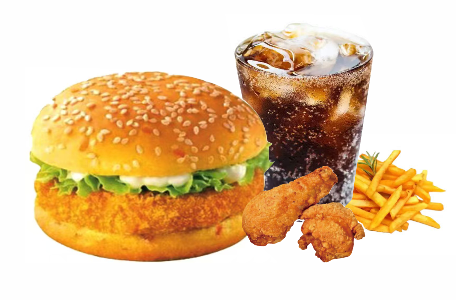 套餐B（香辣鸡腿堡+翅根*1+薯条+可乐）