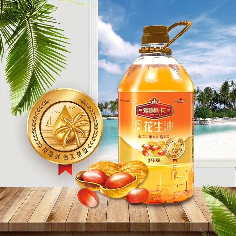 澳斯卡 压榨一级花生油 5L